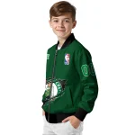 custom boston celtics claw slash green bomber jacket best selling