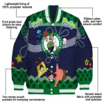 custom boston celtics spongebob playtime green blue varsity jacket best selling