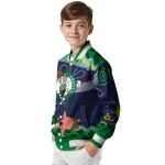 custom boston celtics spongebob playtime green blue varsity jacket best selling
