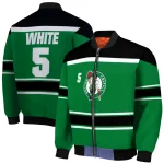 custom boston celtics stripe statement green black bomber jacket best selling