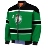 custom boston celtics stripe statement green black bomber jacket best selling