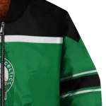 custom boston celtics stripe statement green black bomber jacket best selling