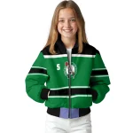 custom boston celtics stripe statement green black bomber jacket best selling