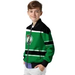 custom boston celtics stripe statement green black bomber jacket best selling