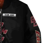 custom boston college eagles american flag skull black bomber jacket best selling