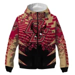custom boston college eagles brick motion maroon black windbreaker jacket best selling