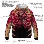 custom boston college eagles brick motion maroon black windbreaker jacket best selling