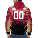 custom boston college eagles brick motion maroon black windbreaker jacket best selling