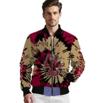 custom boston college eagles burst splatter maroon bomber jacket best selling