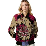 custom boston college eagles burst splatter maroon bomber jacket best selling