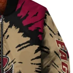 custom boston college eagles burst splatter maroon bomber jacket best selling