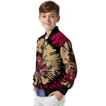 custom boston college eagles burst splatter maroon bomber jacket best selling