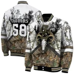 custom boston college eagles deer skull camouflage white varsity jacket best selling