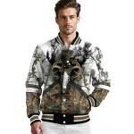 custom boston college eagles deer skull camouflage white varsity jacket best selling