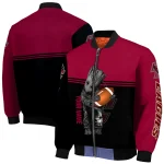 custom boston college eagles groot football maroon black bomber jacket best selling