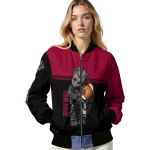 custom boston college eagles groot football maroon black bomber jacket best selling