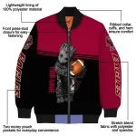 custom boston college eagles groot football maroon black bomber jacket best selling