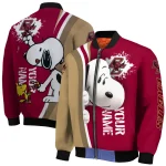 custom boston college eagles snoopy head maroon bomber jacket best selling