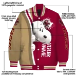 custom boston college eagles snoopy head maroon varsity jacket best selling