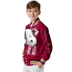 custom boston college eagles snoopy head maroon varsity jacket best selling