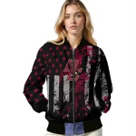custom boston college eagles star stripes maroon black bomber jacket best selling