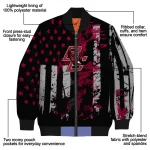 custom boston college eagles star stripes maroon black bomber jacket best selling