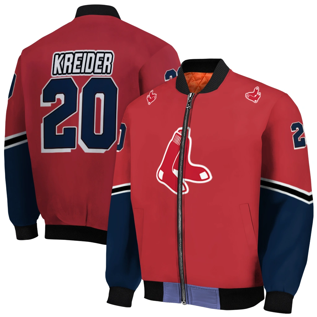 custom boston red sox chevron style red bomber jacket best selling custom boston red sox chevron style red bomber jacket best selling