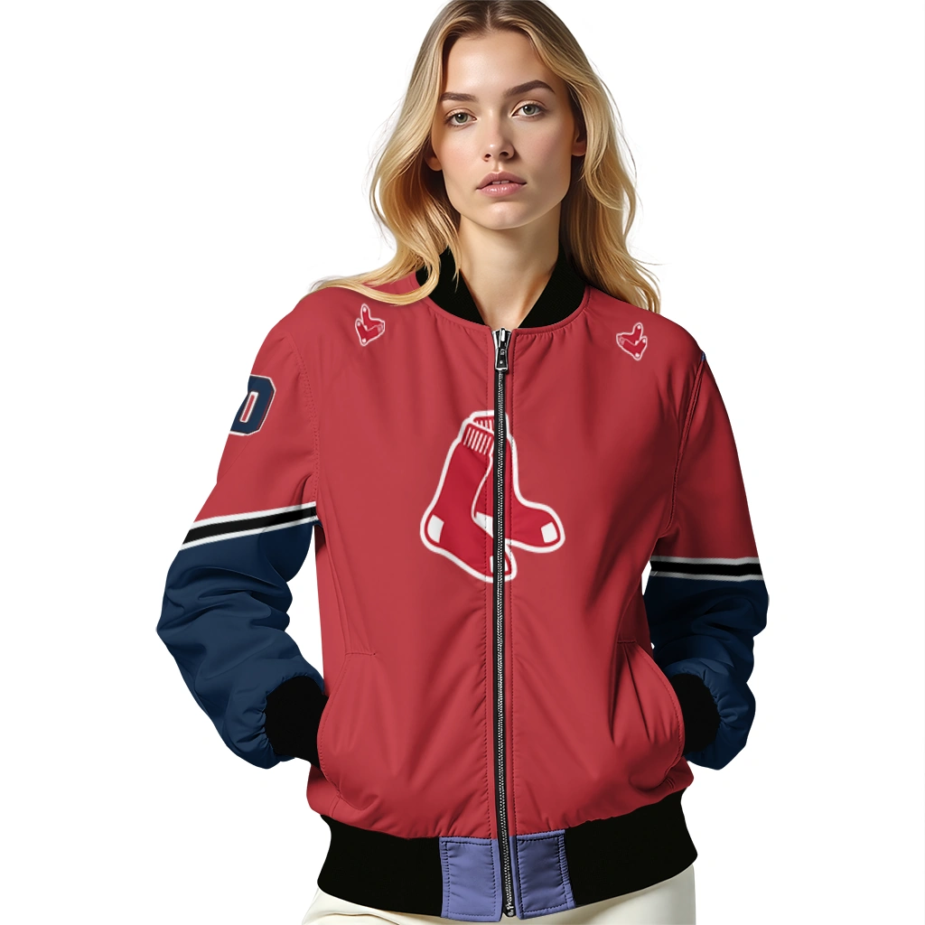 custom boston red sox chevron style red bomber jacket latest model custom boston red sox chevron style red bomber jacket latest model