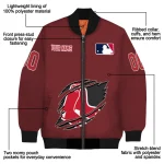 custom boston red sox claw gash red bomber jacket best selling