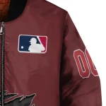 custom boston red sox claw gash red bomber jacket best selling