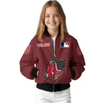 custom boston red sox claw gash red bomber jacket best selling