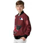 custom boston red sox claw gash red bomber jacket best selling