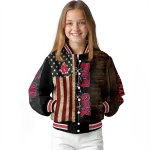 custom boston red sox flag wood brown varsity jacket best selling
