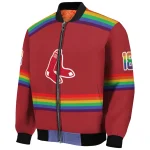 custom boston red sox rainbow jersey number red bomber jacket best selling