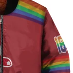 custom boston red sox rainbow jersey number red bomber jacket best selling