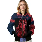custom boston red sox reaper hands red black bomber jacket best selling