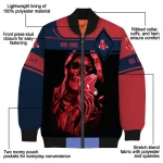 custom boston red sox reaper hands red black bomber jacket best selling