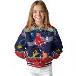 custom boston red sox spongebob playtime red blue varsity jacket best selling
