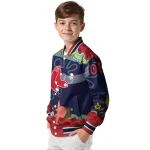 custom boston red sox spongebob playtime red blue varsity jacket best selling