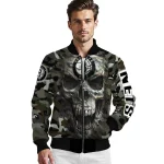 custom brooklyn nets camouflage skull camouflage bomber jacket best selling
