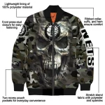 custom brooklyn nets camouflage skull camouflage bomber jacket best selling