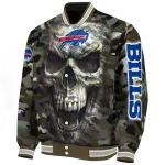 custom buffalo bills camouflage skull camouflage varsity jacket best selling