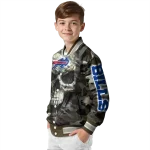custom buffalo bills camouflage skull camouflage varsity jacket best selling