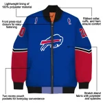 custom buffalo bills chevron style blue bomber jacket best selling