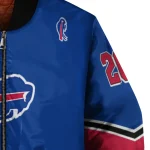 custom buffalo bills chevron style blue bomber jacket best selling