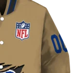 custom buffalo bills claw tear beige varsity jacket best selling