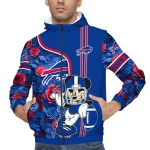 custom buffalo bills football micky mouse blue windbreaker jacket best selling