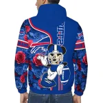 custom buffalo bills football micky mouse blue windbreaker jacket best selling