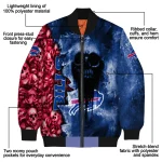 custom buffalo bills skull cluster blue bomber jacket best selling