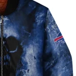 custom buffalo bills skull cluster blue bomber jacket best selling